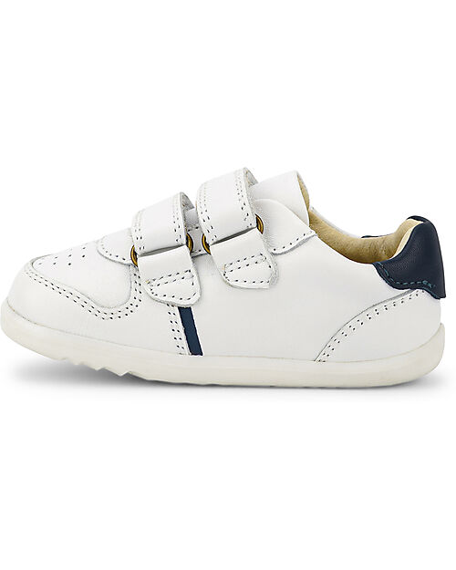 Bobux Scarpine Step Up Riley - Bianco e Navy - Primi Passi Sneakers