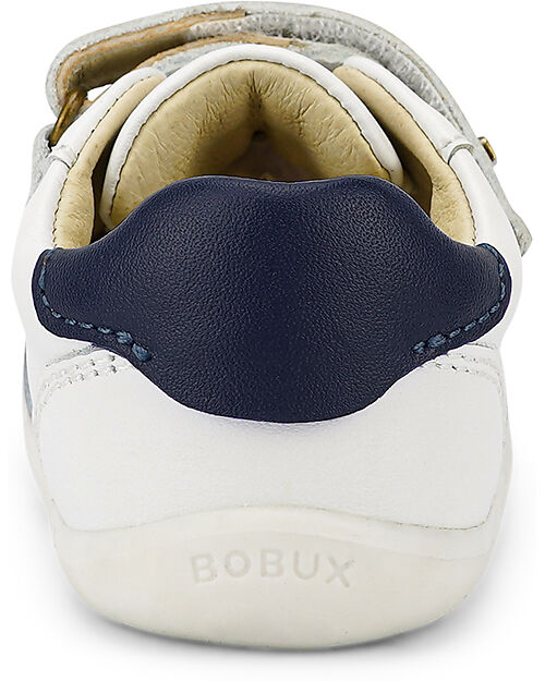 Bobux Scarpine Step Up Riley - Bianco e Navy - Primi Passi Sneakers