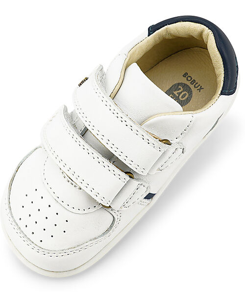 Bobux Scarpine Step Up Riley - Bianco e Navy - Primi Passi Sneakers