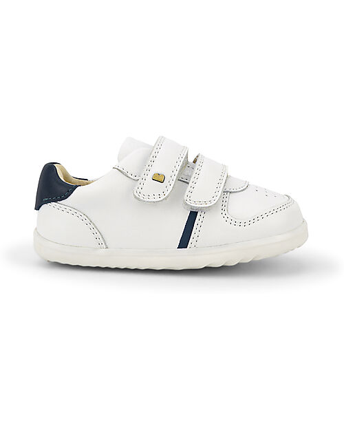 Bobux Scarpine Step Up Riley - Bianco e Navy - Primi Passi Sneakers