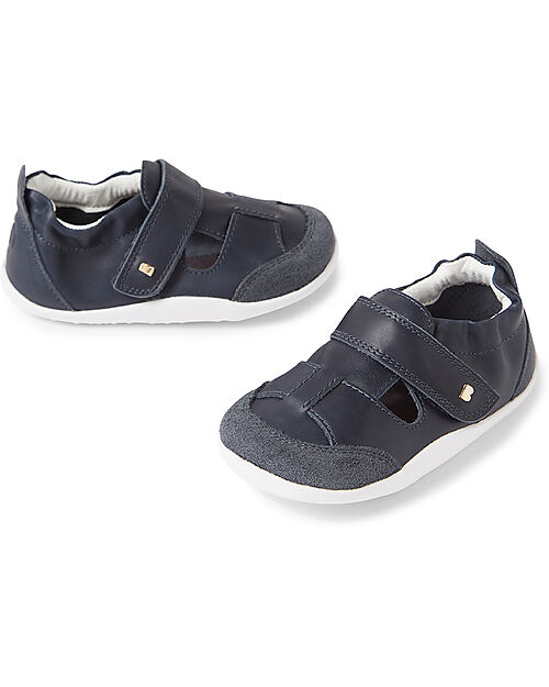 Bobux Scarpine Xplorer Beau - Blu Navy - Morbida Pelle - Primi Passi Scarpe