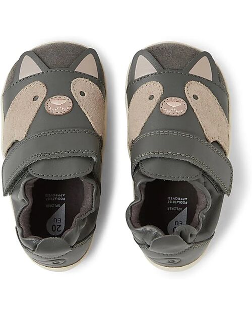 Bobux Scarpine Xplorer Critters - Procione - Grigio Fumo - Primi Passi Scarpe