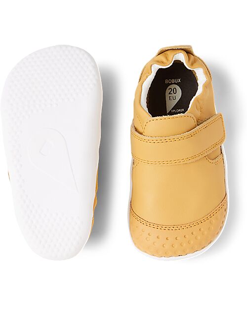 Bobux Scarpine Xplorer Go - Oak Buff - Barefoot - Pelle Premium - Primi Passi Scarpe