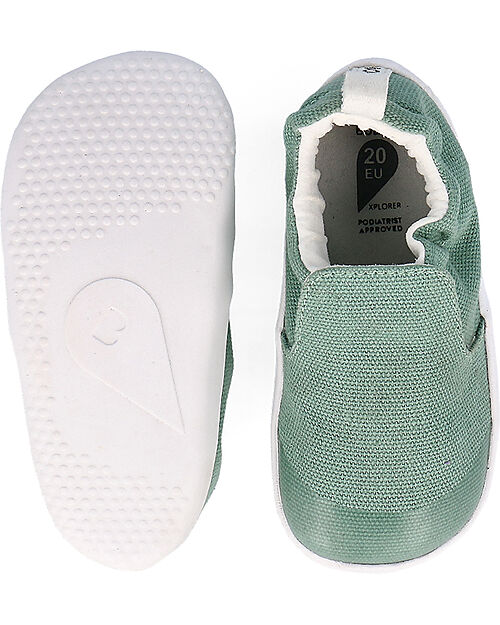 Bobux Scarpine Xplorer Scamp Organic - Iceberg Green - Cotone Bio - Primi Passi Scarpe