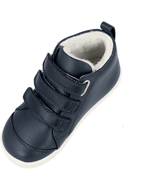 Bobux Scarponcino I Walk Hi Court Artic - Rivestimento in Lana Merino - Blu Navy - Camminatori Esperti Scarpe