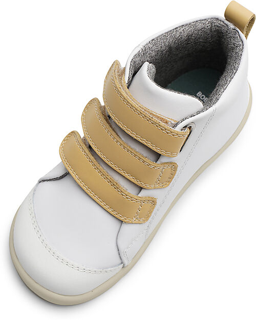 Bobux Scarponcino I Walk Hi Court - Bianco/Sabbia - Camminatori Esperti Scarpe