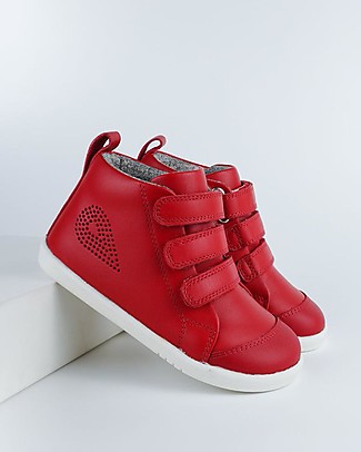 Bobux Scarponcino I Walk Hi Court - Rosso - Suola Super Flessibile! Scarpe_