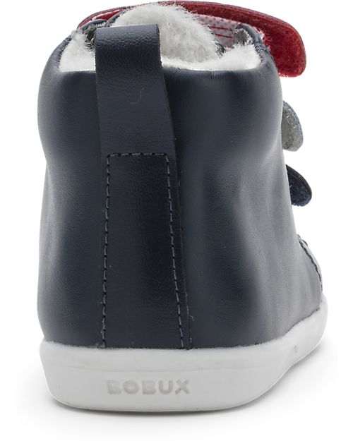 Bobux Scarponcino I Walk Hi Court Switch Arctic - Blu Navy - Rivestimento in Lana Merino - Camminatori Esperti Scarpe