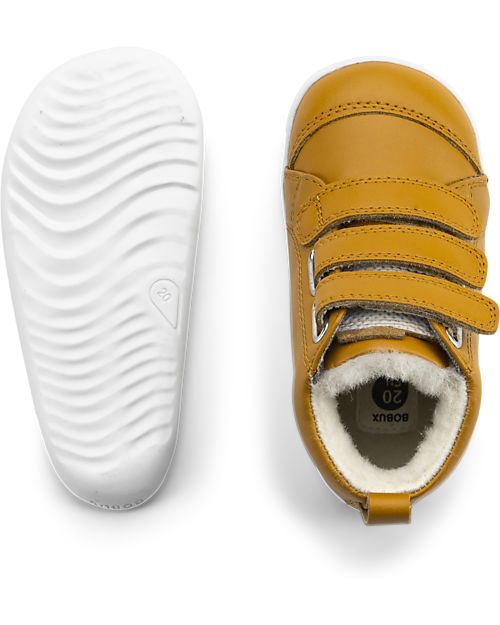 Bobux Scarponcino Step Up Hi Court Switch - Artic Butterscotch - Suola Super Flessibile Scarpe