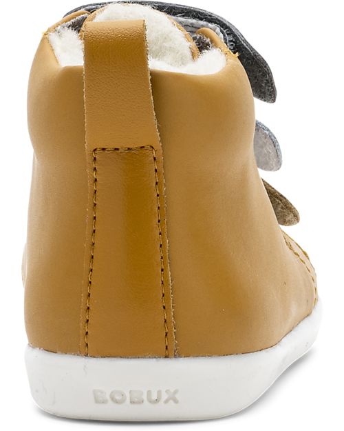 Bobux Scarponcino Step Up Hi Court Switch - Artic Butterscotch - Suola Super Flessibile Scarpe