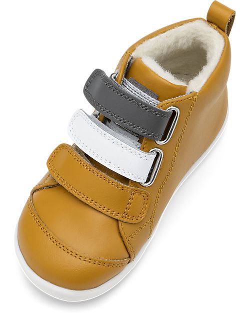 Bobux Scarponcino Step Up Hi Court Switch - Artic Butterscotch - Suola Super Flessibile Scarpe