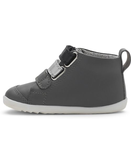Bobux Scarponcino Step Up Hi Court Switch - Smoke - Suola Super Flessibile Scarpe