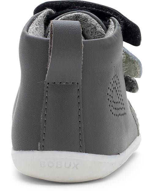Bobux Scarponcino Step Up Hi Court Switch - Smoke - Suola Super Flessibile Scarpe