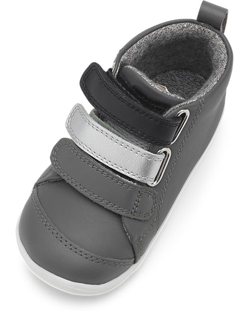 Bobux Scarponcino Step Up Hi Court Switch - Smoke - Suola Super Flessibile Scarpe