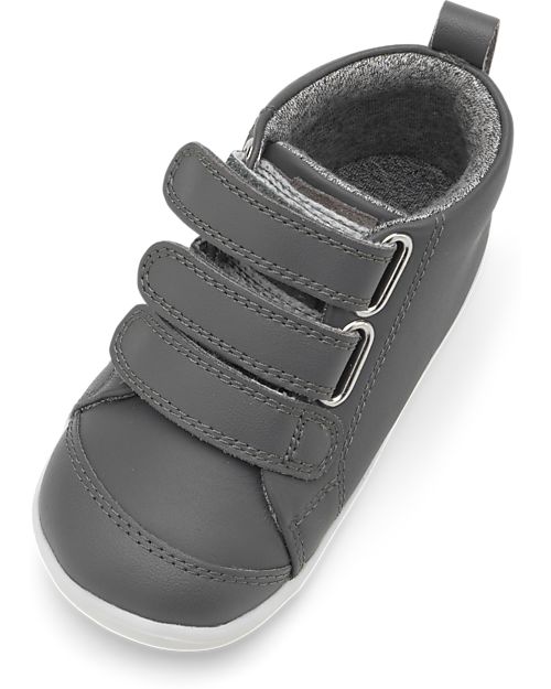 Bobux Scarponcino Step Up Hi Court Switch - Smoke - Suola Super Flessibile Scarpe