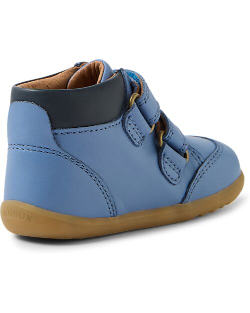 Bobux Scarponcino Step Up Timber Low - Coronet Blue - Pelle Premium - Primi Passi Scarpe