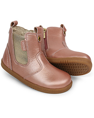 Bobux Stivaletto I-Walk Jodphur - Rosa Dorato - Comfort e Stile per piedini in Movimento! Scarpe