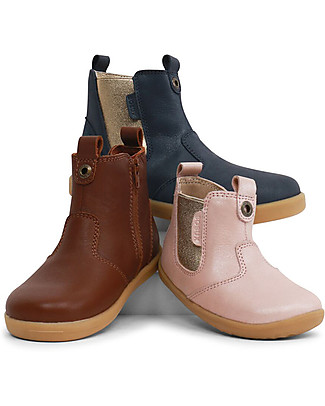 Bobux Stivaletto Kid Jodphur, Blu/Brillante - Comfort e Stile per bambini grandi! Scarpe