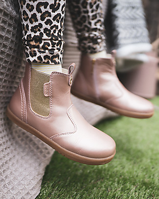 Bobux Stivaletto Step-Up Jodphur - Rosa Dorato - Comfort e Stile per i Primi Passi! Scarpe
