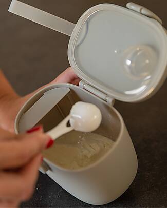 BoJungle Contenitore per Latte in Polvere o Snack - Grey - Con Misurino Contenitori per Alimenti