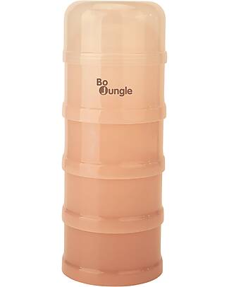 BoJungle Contenitore per Latte in Polvere o Snack Impilabili - Dune - Con 4 Scomparti Ermetici Contenitori per Alimenti