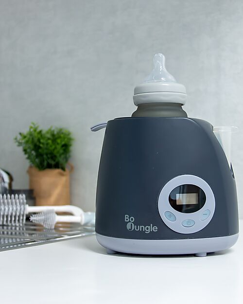 BoJungle Scaldabiberon da Viaggio - Shade Grey - Con Adattatore per Auto Accessori Biberon