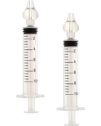 BoJungle Set 2 Siringhe per Lavaggi Nasali - Punta in Silicone - 0+ Aspiratori Nasali