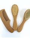BoJungle Set 3 Spazzole Bambino in Legno - Setole Morbide Cura dei Capelli
