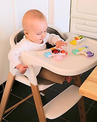 BoJungle Set 3 Spinner con Ventosa - Silicone - 12+ Mesi Giochi Sensoriali_