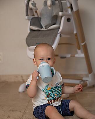 BoJungle Tazza da Apprendimento 250 ml - Blu - Materiale Sostenibile Bicchieri