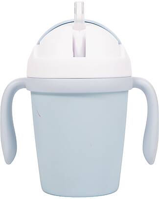 BoJungle Tazza da Apprendimento 250 ml - Blu - Materiale Sostenibile Bicchieri