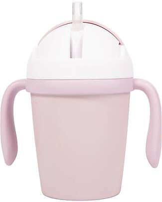 BoJungle Tazza da Apprendimento 250 ml - Rosa - Materiale Sostenibile Bicchieri