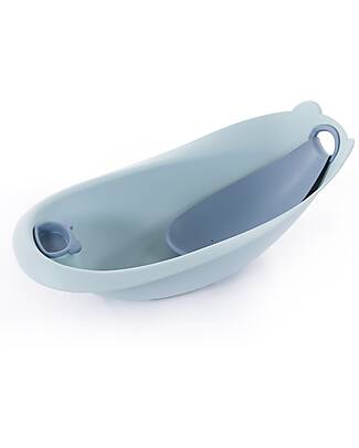 BoJungle Vasca Bagnetto Orso con Riduttore - Pastel Blue - Ergonomica Vaschette e Accessori