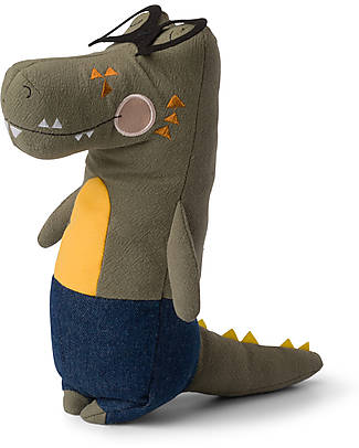 Bon Ton Toys Peluche Alligatore Alfred - Verde - 24cm - fatto con PET Riciclato! Peluche