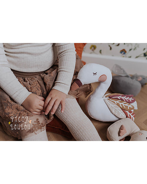 Bon Ton Toys Peluche Cigno Susie - Bianco - 28cm - fatto con PET Riciclato! Peluche