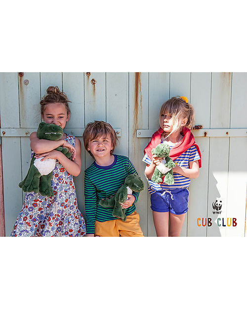 Bon Ton Toys Peluche Cornelio il Coccodrillo - Verde - 29cm - fatto con PET Riciclato! Peluche