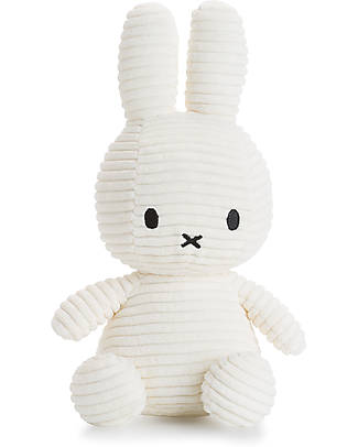 Bon Ton Toys Peluche Miffy in Velluto - Bianco Sporco -23cm - fatto con PET Riciclato! Peluche