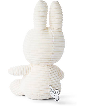 Bon Ton Toys Peluche Miffy in Velluto - Bianco Sporco -23cm - fatto con PET Riciclato! Peluche