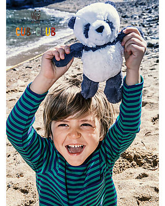 Bon Ton Toys Peluche Panu il Panda - Bianco e Nero - 29cm - fatto con PET Riciclato! Peluche