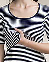 Boob Abito in Maglia Premaman e Allattamento, Righe Blu - Cotone Bio Vestiti_