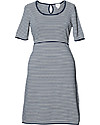 Boob Abito in Maglia Premaman e Allattamento, Righe Blu - Cotone Bio Vestiti_