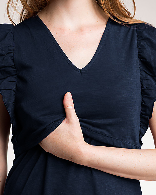Boob Alicia, Abito Maternità e Allattamento, Blu Notte - 100% Cotone Organico Vestiti_
