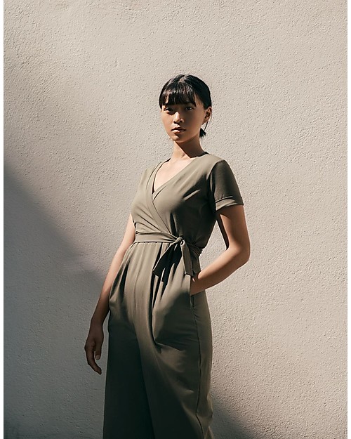 Boob Amelia Tuta Premaman e Allattamento - Oliva - Cotone Bio Vestiti_