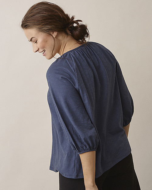 Boob Blusa Air Premaman e Allattamento - Blu Thunder - 100% cotone bio Maglie Manica Lunga