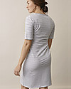 Boob Camicia da Notte Premaman e Allattamento - Bianco/Grigio Melange - Cotone Bio Pigiami
