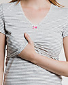 Boob Camicia da Notte Premaman e Allattamento - Grigio a righe - Cotone Bio Camicie da Notte
