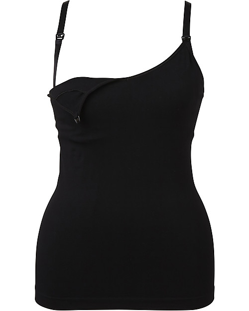Boob Canottiera da Allattamento Coppe Imbottite - Nera (Imbottitura removibile) Canottiere