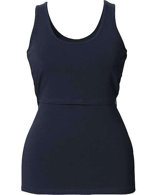 Boob Canottiera Premaman e allattamento Classic, Blu Mezzanotte - Cotone bio Canotte