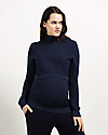 Boob Elisa, Maglione Premaman e Allattamento a Costine in Cotone Bio - Blu Felpe