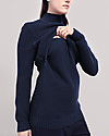 Boob Elisa, Maglione Premaman e Allattamento a Costine in Cotone Bio - Blu Felpe